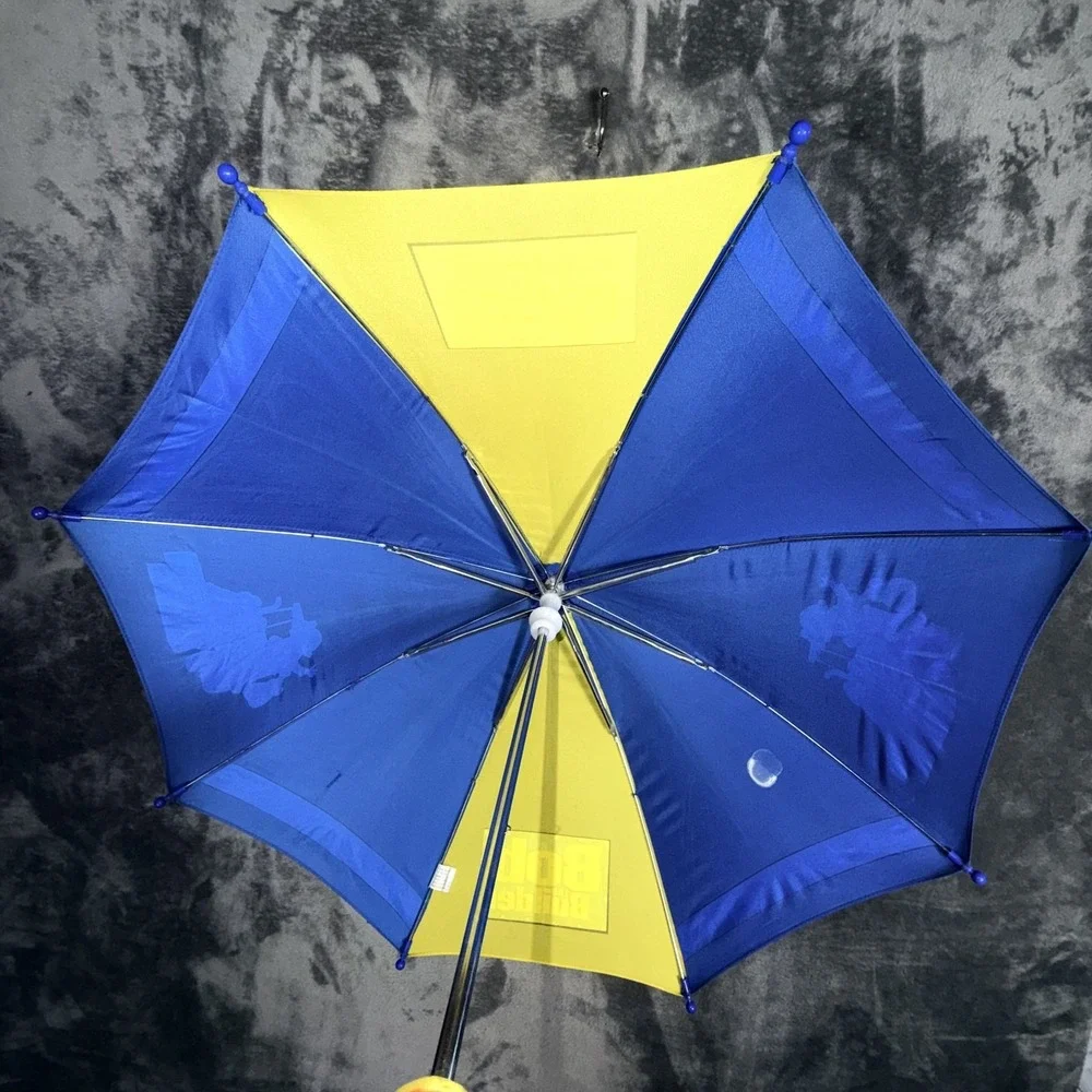 Bob the Builder Kids Umbrella Blue Yellow Scoop Character Handle Cartoon